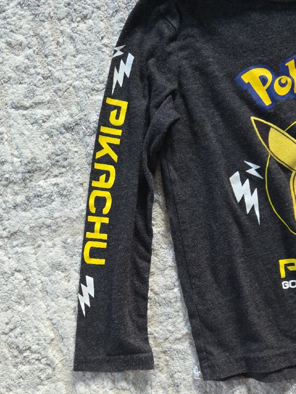 jumping beans Black Long-Sleeve Pikachu Graphic Tee Size 4 - Picture 2 of 4